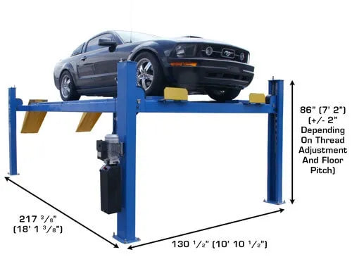 Atlas 414A Four Post Alignment Lift + RJ8 Rolling Jacks Combo