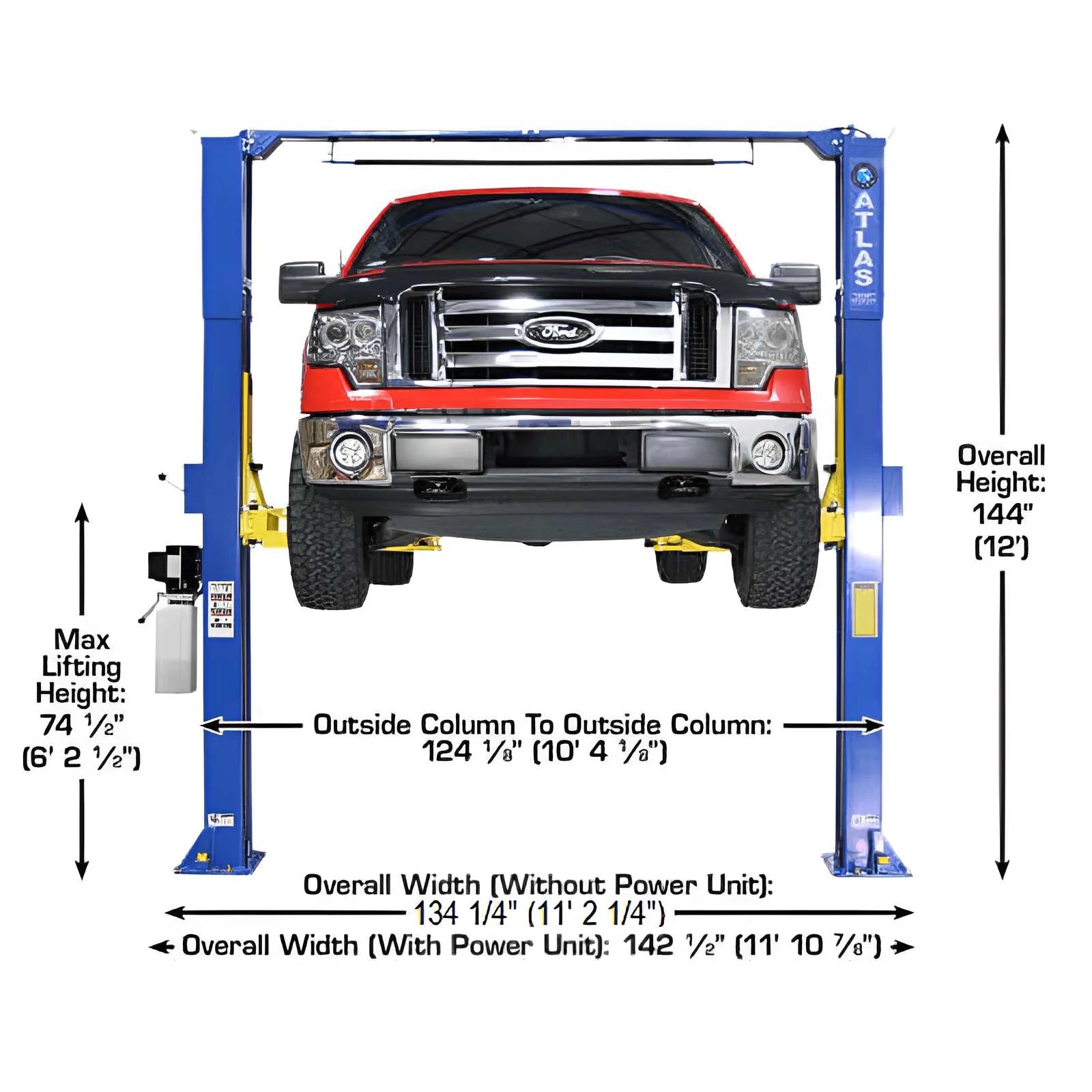 ATLAS Pro-9D Overhead 9,000 lbs. Capacity 2 Post Lift