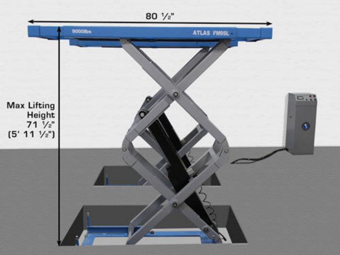 Atlas FM-9SL Flush Mount Full-Rise Scissor Lift