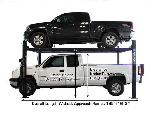 Atlas Garage Pro 8000EXT-L Portable Four Post Lift