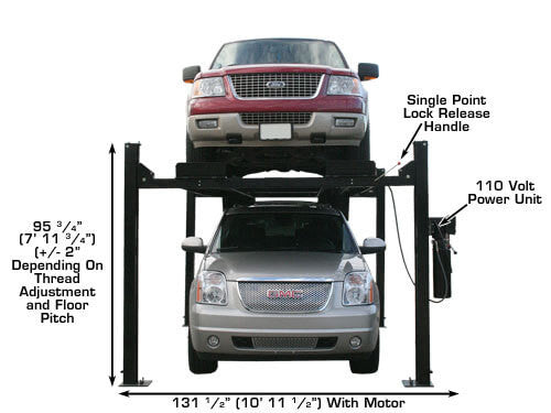 Atlas Garage Pro 9000 HD Portable Four Post Lift
