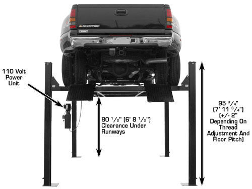 Atlas Garage Pro 9000 HD Portable Four Post Lift