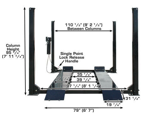 Atlas Garage Pro 9000 HD Portable Four Post Lift