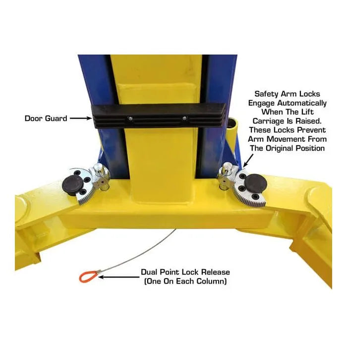 Atlas 9KOHX Overhead Two Post Lift + Lawn Mower Adapter Combo