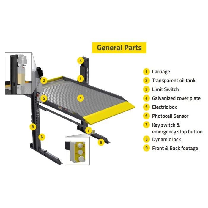 BendPak PL-6000DCX Two Post Wide Parking Lift