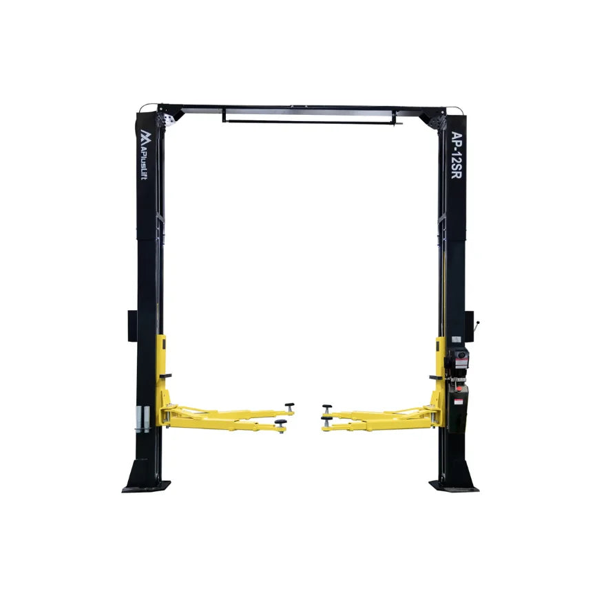 APlusLift 12,000LB 2-Post Overhead Single Release Direct Drive Car Lift with 3 Year Warranty – AP-12SR