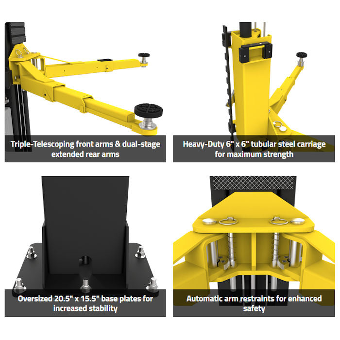 APEX AL9LC Floorplate Two Post Car Lift