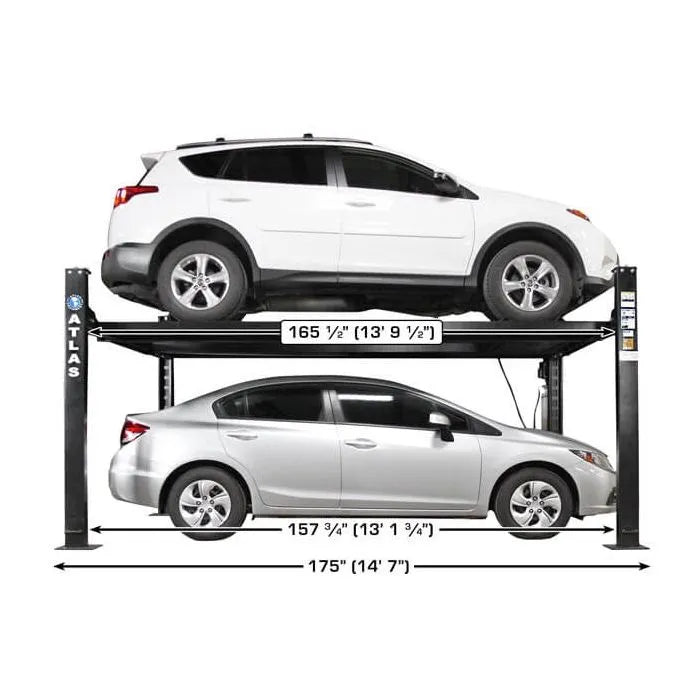 Atlas Apex 8 ALI Certified Four Post Lift + RJ35 Sliding Jacks Combo