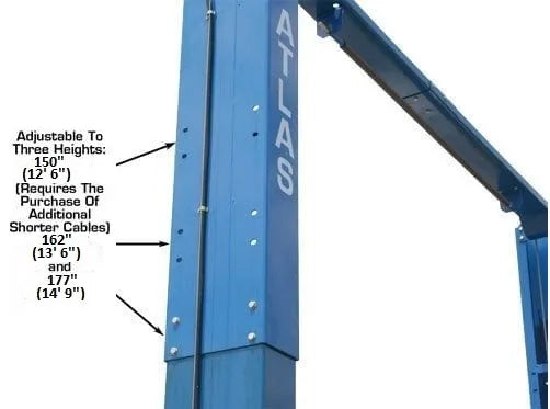 Atlas PV10PX Adjustable Overhead Two Post Lift