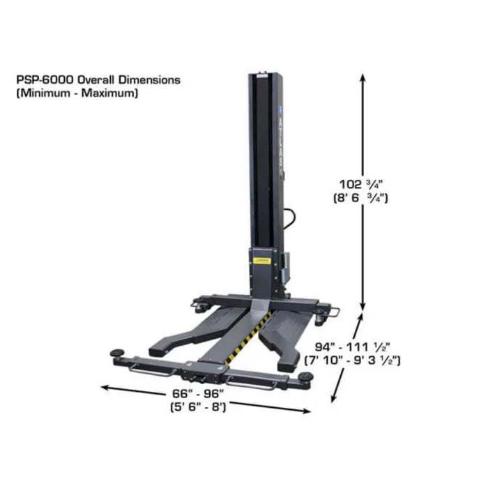 Atlas PSP-6000 Portable Single Post Lift