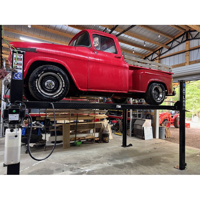 Atlas Garage Pro 8000EXT-L Four Post Lift + RJ35 Sliding Jacks Combo
