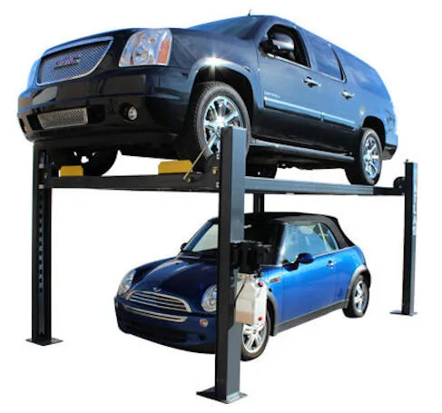 Atlas 408SL Premium Portable Four Post Lift + RJ35 Sliding Jacks Combo