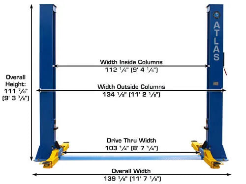 Atlas BP10000X Baseplate Two Post Vehicle Lift