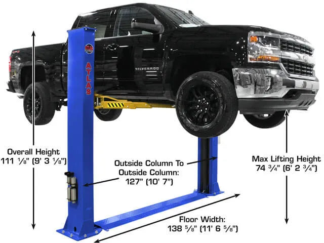 Atlas Platinum PVL9BP ALI Certified Baseplate Two Post Lift