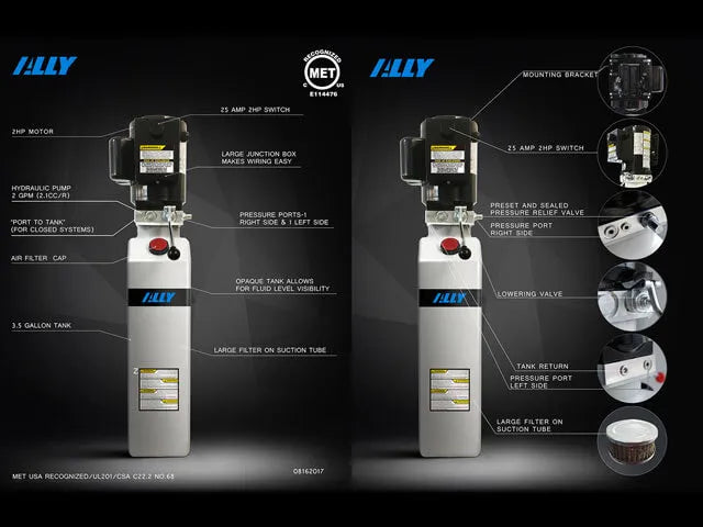 Atlas Platinum PVL9BP ALI Certified Baseplate Two Post Lift