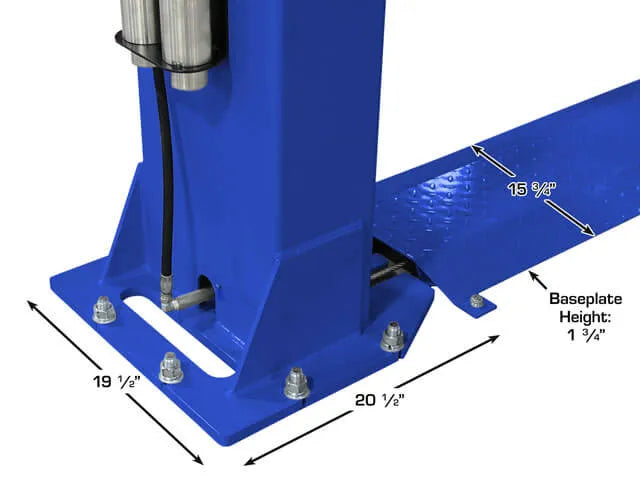 Atlas Platinum PVL9BP ALI Certified Baseplate Two Post Lift