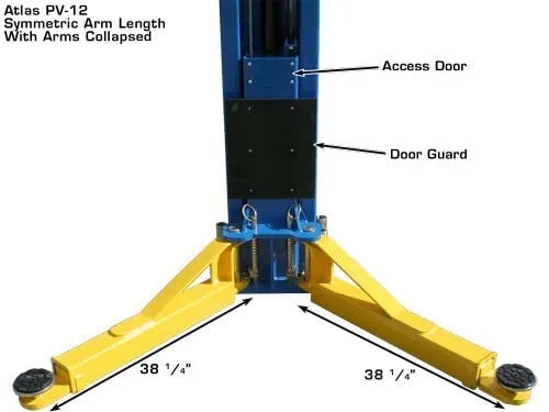 Atlas Platinum PVL9BP ALI Certified Baseplate Two Post Lift