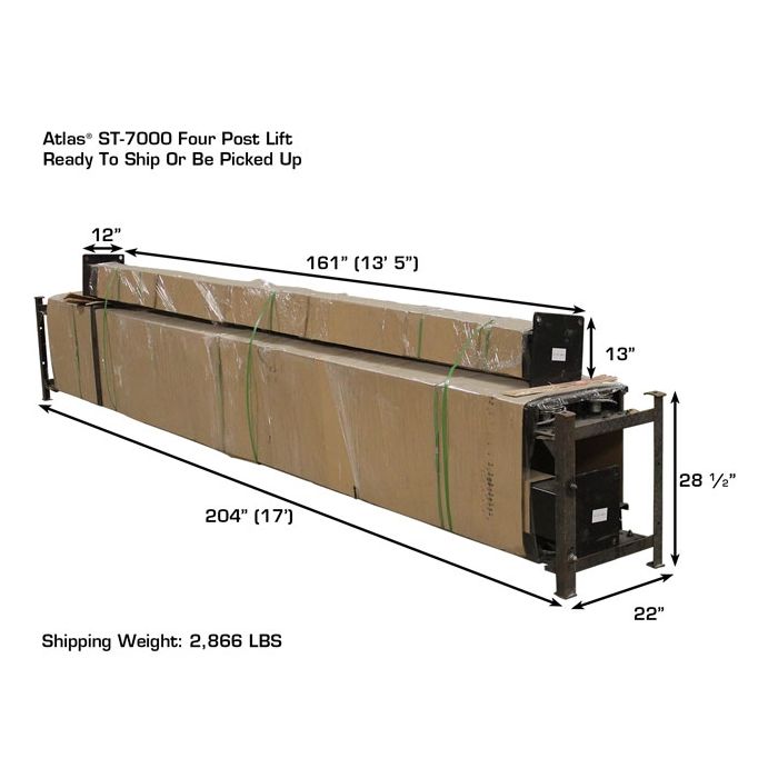 Atlas PRO7000ST Super Tall Four Post Parking Lift