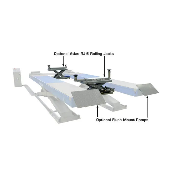 Atlas 12AWFSL Wheels Free Scissor Alignment Lift
