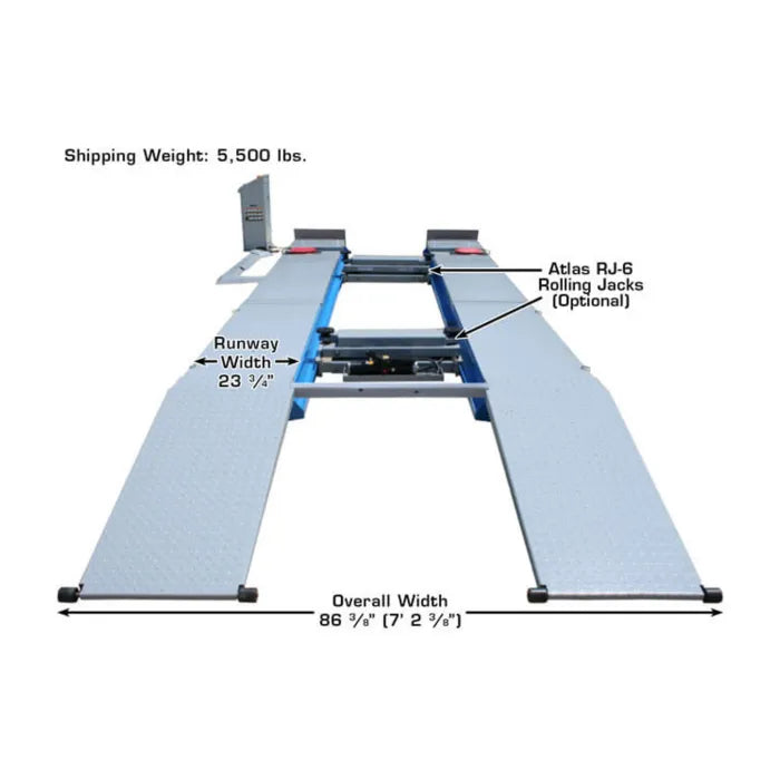 Atlas 12AWFSL Wheels Free Scissor Alignment Lift