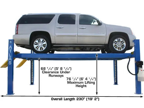 Atlas 412A Four Post Alignment Lift + RJ6BK Rolling Jacks Combo