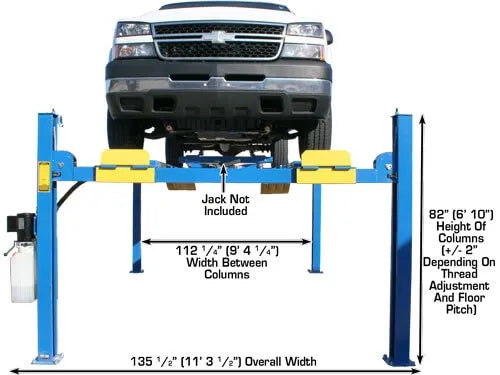 Atlas 412A Four Post Alignment Lift + RJ6BK Rolling Jacks Combo