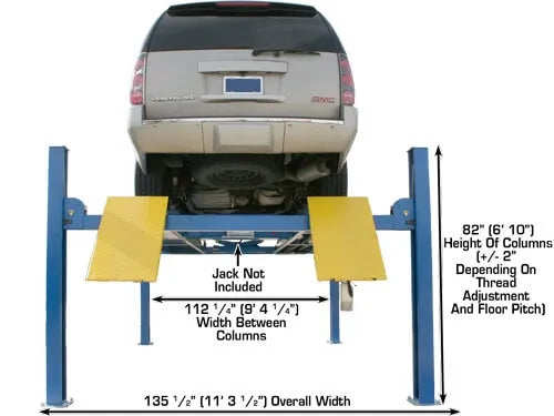 Atlas 412A Four Post Alignment Lift + RJ6BK Rolling Jacks Combo