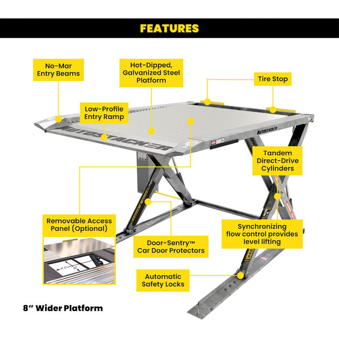 Autostacker A6W-OPT1 Extra Wide Platform Parking Lift