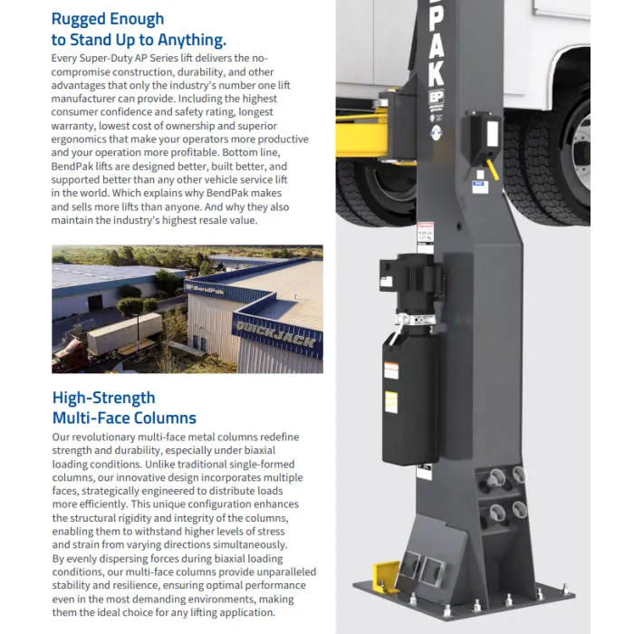 BendPak 20AP Heavy-Duty Clearfloor High-Rise Two Post Lift