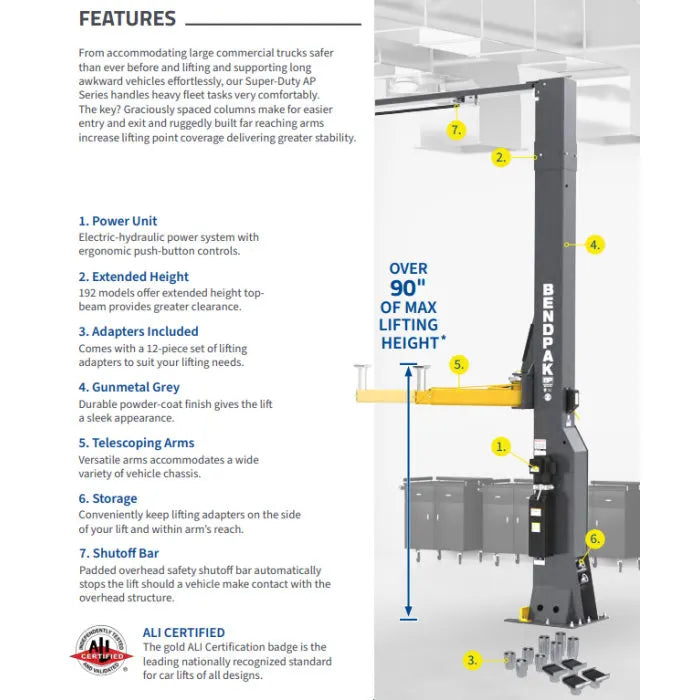 BendPak 16AP Clearfloor High-Rise Two Post Lift