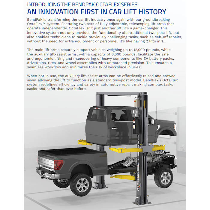 BendPak OctaFlex 12DPS Two Post Service Lift