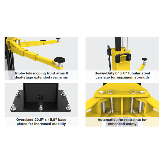 BendPak GrandPrix GP-10C Clearfloor Two Post Lift 10,000 lbs. Capacity