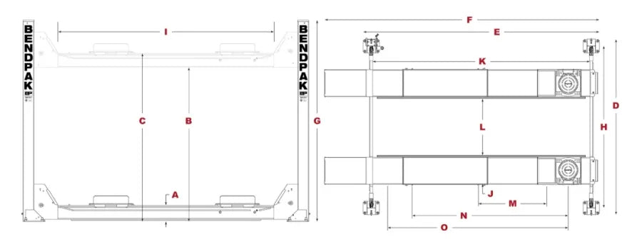 BendPak HDS-14LSXE + RBJ7000 + Airline Kit Package