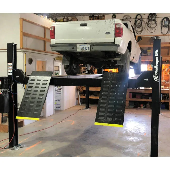 Challenger Lifts 4P14XFX Four Post Vehicle Lift Extended