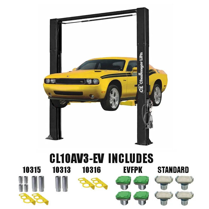 Challenger Lifts CL10AV3 Versymmetric Adjustable Two Post Lift