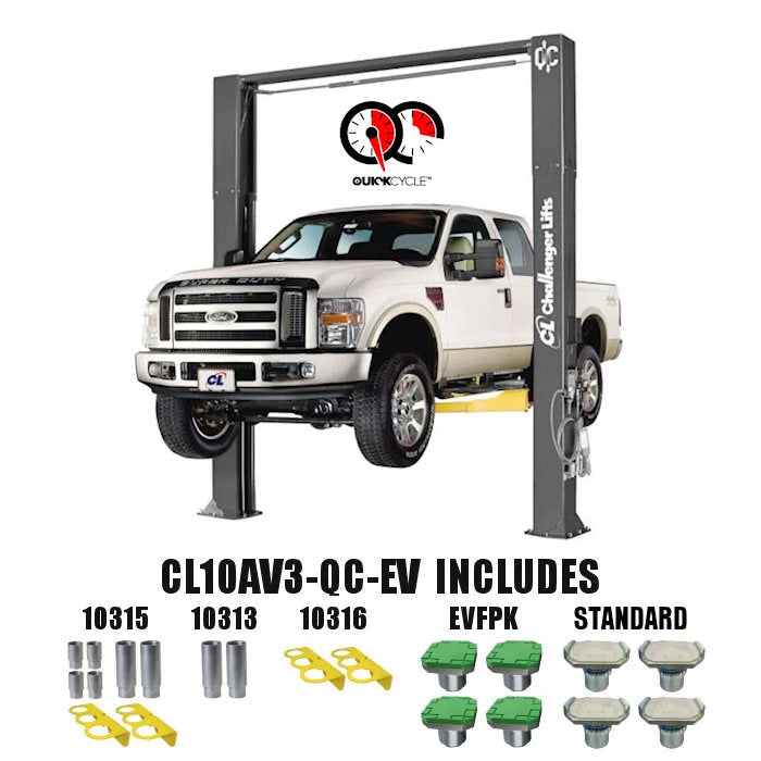 Challenger Lifts CL10AV3-QC Versymmetric Adjustable Two Post Lift