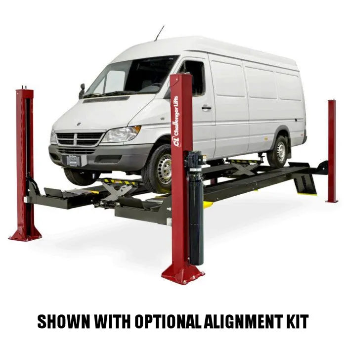 Challenger Lifts 4115XFO Four Post Lift Open Front Flat Deck Long