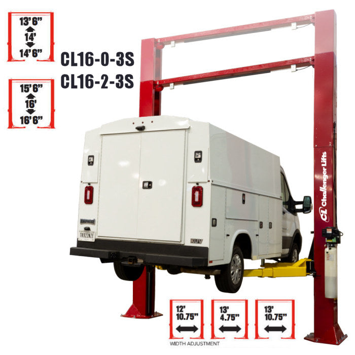 Challenger Lifts CL16-0-3S Heavy-Duty Two Post Lift