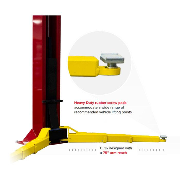 Challenger Lifts CL16-0-3S Heavy-Duty Two Post Lift