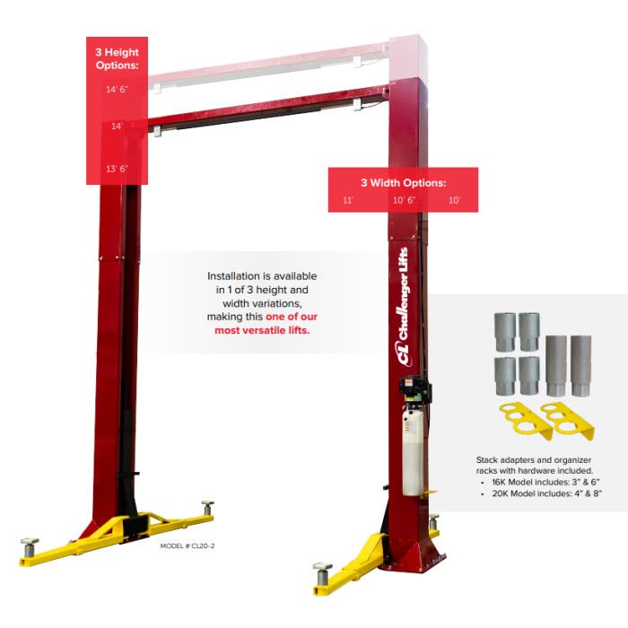 Challenger Lifts CL20-0 Heavy-Duty Two Post Lift