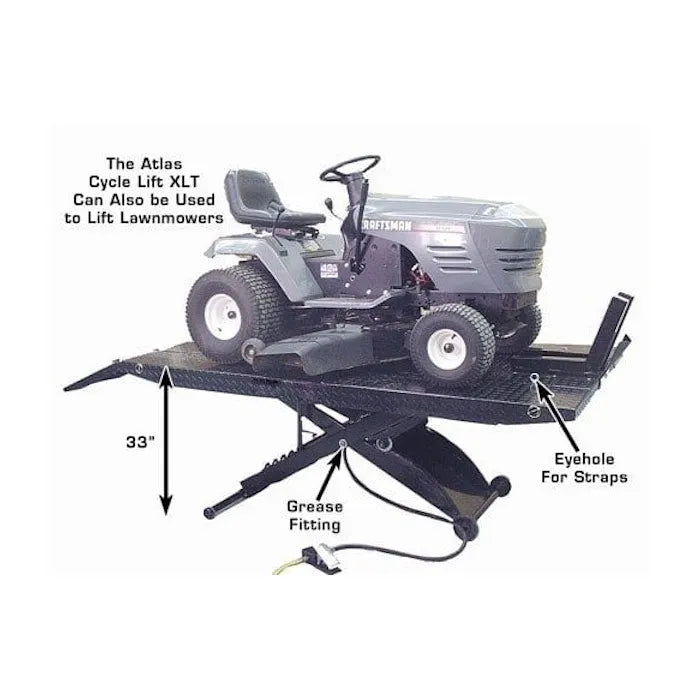 Atlas CycleLift XLT Motorcycle ATV Lift with Dropout Panel