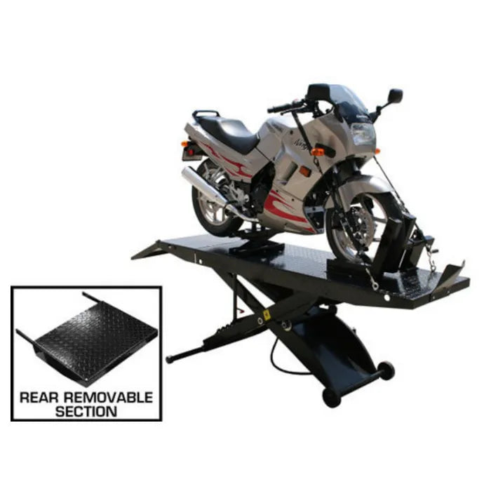 Atlas CycleLift Motorcycle Lift with Dropout Panel