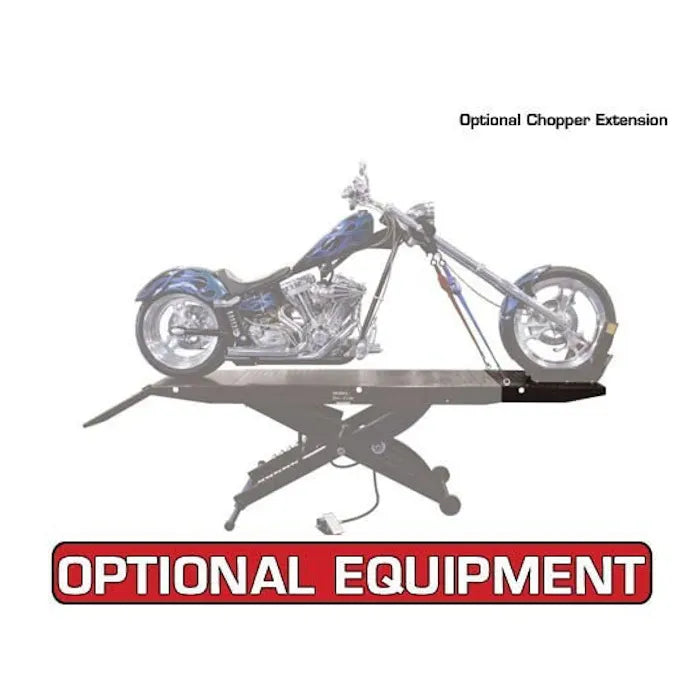 Atlas CycleLift Motorcycle Lift with Dropout Panel