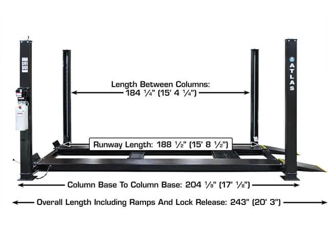 Atlas Apex 9 ALI Certified Four Post Lift