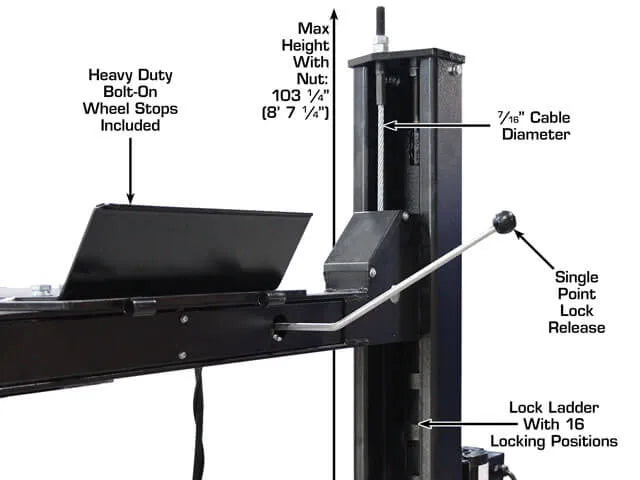 Atlas Apex 9 ALI Certified Four Post Lift