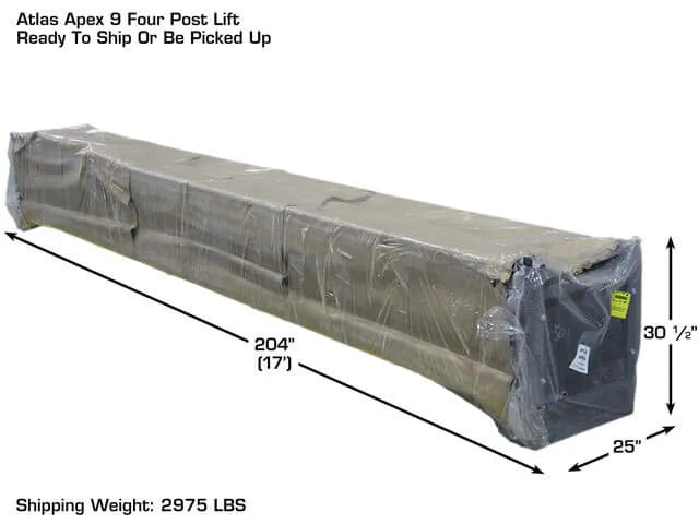 Atlas Apex 9 ALI Certified Four Post Lift