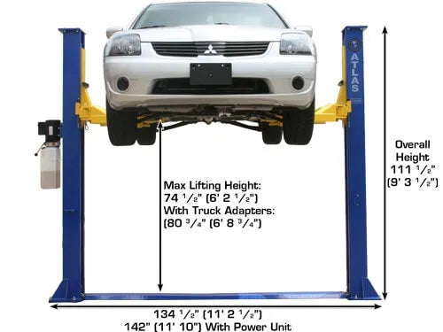 Atlas 9KBPX Baseplate Two Post Lift