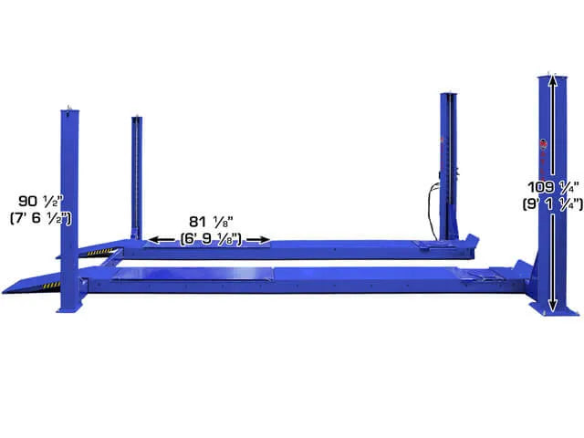 Atlas Platinum PVL14OF-EXT ALI Certified Open Front Four Post Alignment Lift