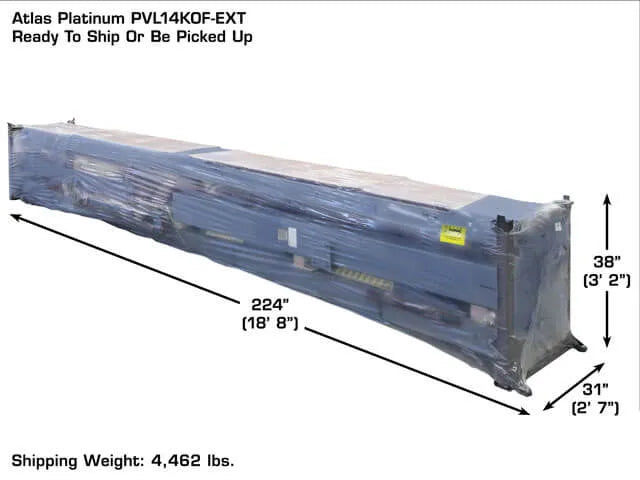 Atlas Platinum PVL14OF-EXT ALI Certified Open Front Four Post Alignment Lift