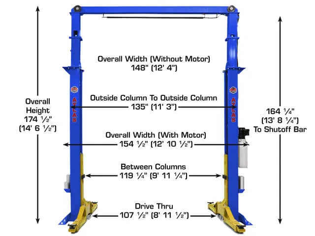 Atlas Platinum PVL-15 ALI Certified Two Post Lift